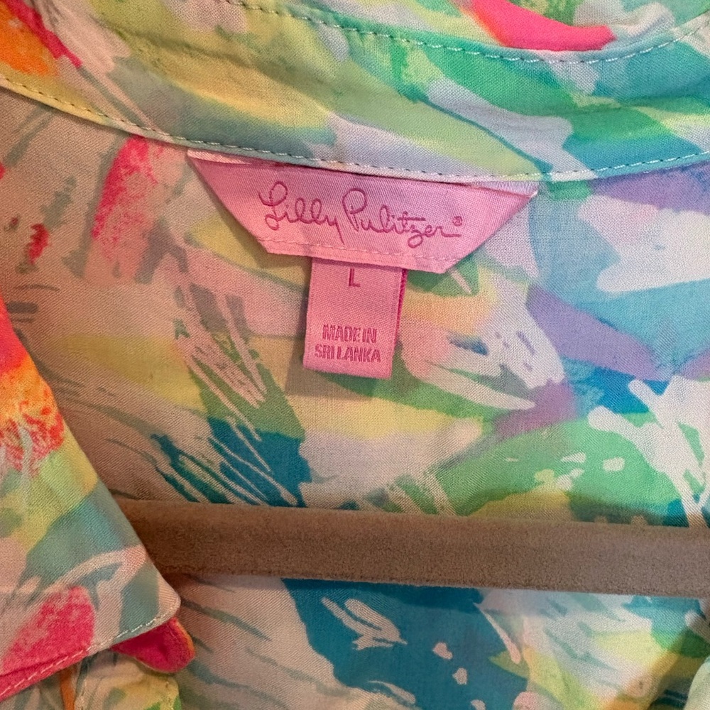 Lilly Pulitzer Ezra Maxi Dress/coverup - Sparkling Sands pattern - Picture 3 of 6